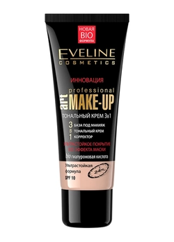 Тональный крем Eveline Art Professional Make-Up 3в1 Светло-бежевый 30 мл (5907609336682)