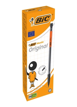 Набор механических карандашей BIC Matic Original 0.7 мм HB с ластиком 12 шт (3086126604596)