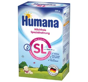 Безмолочная сухая смесь humana sl на основе изолята соевого белка, от рождения,  500 г (4031244720559)
