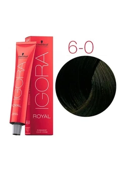 Крем-краска для волос Schwarzkopf Igora Royal 6-0 темно-русый натуральный 60 мл (4045787206883)