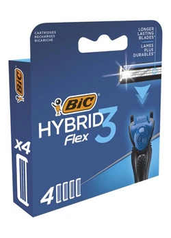 Сменные картриджи для бритья (лезвия) мужские BIC Flex Hybrid 3 (4 шт) (3086123480926)