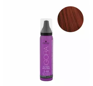 Тонирующий мусс для волос schwarzkopf professional igora expert mousse 5-88 светло-коричневый красный экстра, 100 мл (4045787304244)