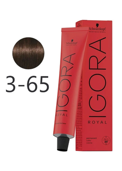 Краска для волос Schwarzkopf Professional Igora Royal 3-65 Темно коричневый золотистый 60 мл (4045787206067)