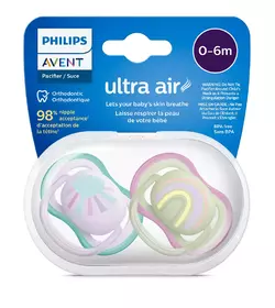 Пустышка Philips Avent Ultra Air 0-6 мес 2 шт (8720689017527)
