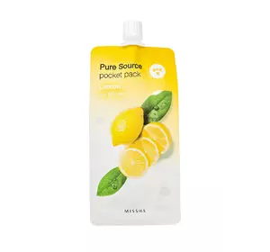 Маска ночная с экстрактом лимона Missha Pure Source Pocket Pack Маска Lemon 10 мл (8806185781879)