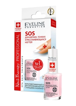 Лечебный лак Eveline Nail Therapy для хрупких и ломких ногтей 12 мл (5907609329714)