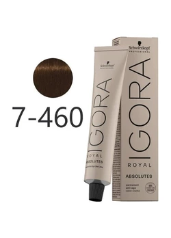 Крем-краска для седых волос Schwarzkopf Professional Igora Royal Absolutes 7-460 средне-русый бежевый шоколадный 60 мл (4045787623581)