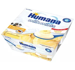 Продукт кисломолочный humana milk minis banane с бананом,  4х100 г (4031244784414)