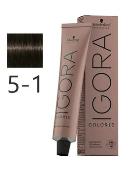 Краска для волос Schwarzkopf Professional Igora Color10 5-1 Светло коричневый сандрэ 60 мл (4045787489194)