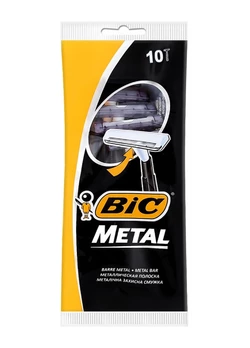 Набор бритв без сменных картриджей bic metal (10 шт) (3086126636481)