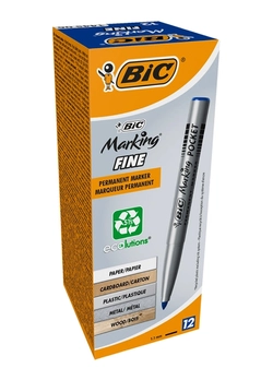 Набор маркеров перманентных BIC Marking Fine ECO 1.1 мм 12 шт Синих (3086121445064)