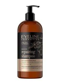 Восстанавливающий шампунь для сухих и поврежденных волос Eveline серии organic gold, 500мл (5903416032410)