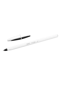 Ручка шариковая Bic Cristal Up с белым шестигранным корпусом Черная (3086123498211)