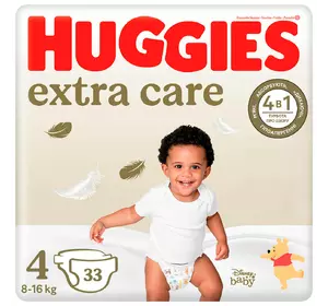 Подгузники Huggies Extra Care Jumbo 4 (8-16 кг) 33 шт (5029053583143)