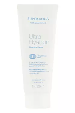 Очищающий крем для лица с гиалуроновой кислотой Missha Super Aqua Ultra Hyalron Cleansing Cream 200 мл (8809643507233)