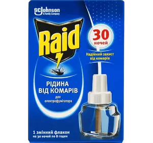 Жидкость Raid 30 ночей против комаров для электрофумигатора (5000204343694)