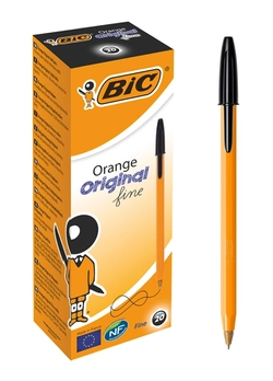 Набор шариковых ручек BIC Orange Original Fine Чёрный 0.8 мм 20 шт (3086121101144)