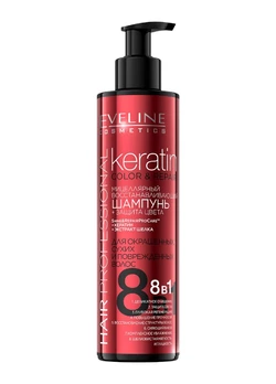 Мицеллярный шампунь Eveline Hair Professional Keratin Color & Repair Восстановление и защита цвета 400 мл (5901761996463)