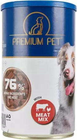 Корм PREMIUM PET для взрослых собак консервированное мясное ассорти 1240г*6шт (2000004002113)
