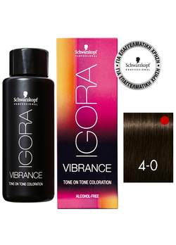 Краска для волос Schwarzkopf Prof. Igora Vibrance Alcohol-Free  4-0 Средний-коричневый натуральный 60 мл (7702045559927)