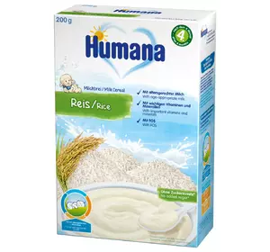 Молочная каша humana рисовая, с 6 месяцев, 200 г (4031244775603)