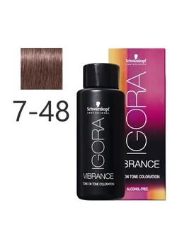 Краска для волос Schwarzkopf igora Vibrance безаммиачная 7-48 Средний русый бежевый красный 60 мл (7702045562088)