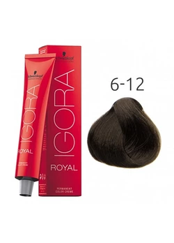 Крем-краска для волос Schwarzkopf Igora Royal 6-12 Темно-Русый Серебристо-Пепельный 60 мл (4045787206920)