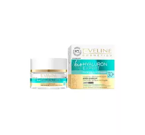 Ультра-Увлажняющий крем-эликсир для лица eveline cosmetics bio hyaluron expert 30+ (50 мл) (5903416007135)