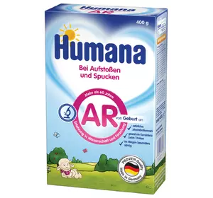 Молочная сухая смесь humana ar антирефлюксная, с рождения, 400 г (4031244720580)