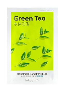 Маска для лица с экстрактом зеленого чая Missha Airy Fit Green Tea 19 г (8809581454729)