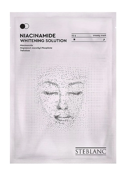 Тканевая маска для лица Steblanc Niacinamide Whitening Solution с ниацинамидом 25 г (8809663752804)