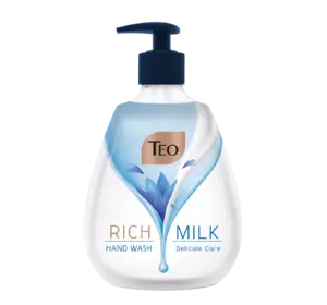 Жидкое мыло TEO Rich Milk DELICATE CARE с дозатором 400 мл (3800024045141)