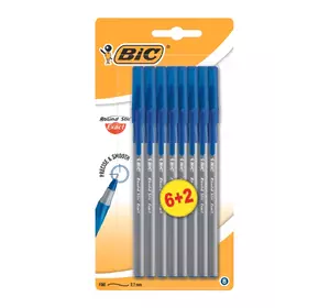 Ручки шариковые BIC Round Stic Exact Синие 6+2 шт (3086123408111)