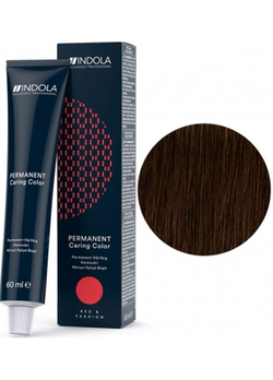 Перманентная краска для волос Indola Permanent Caring Color  4.80 Среднекоричневый шоколадный натуральный 60 мл (4045787928785)