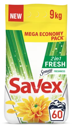 Стиральный порошок Savex 2in1 Fresh 9 кг (3800024045912)