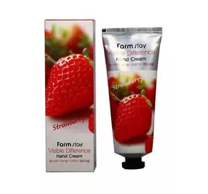 Крем для рук FarmStay Visible Difference Hand Cream Strawberry с клубникой 100 г (8809636280464)