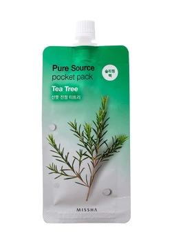 Ночная маска для лица с экстрактом чайного дерева Missha Pure Source Pocket Pack Tea Tree 10 мл (8806185781848)