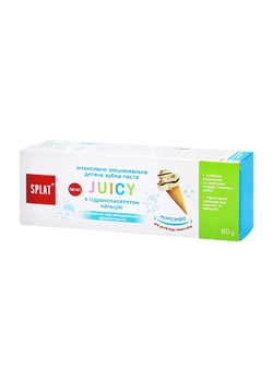 Детская зубная паста защита от бактерий и кариеса Splat Junior Juicy Мороженое 80 мл (7640168933418)