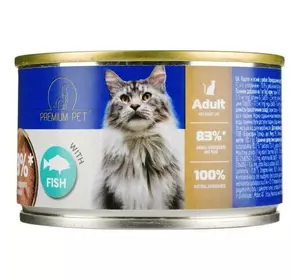 Паштет PREMIUM PET для взрослых кошек с рыбой 100 г*16 шт (2000000002215)