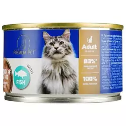 Паштет PREMIUM PET для взрослых кошек с рыбой 100 г*16 шт (2000000002215)