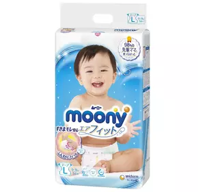 Подгузники Moony Baby Diapers L (9-14 кг) 54 шт (4903111244911)