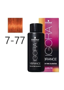 Краска для волос Schwarzkopf igora Vibrance безаммиачная 7-77 Средне- русый медный экстра 60 мл (7702045561241)