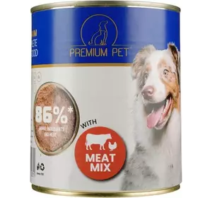 Паштет PREMIUM PET для взрослых собак мясное ассорти 800 г*6 шт (2000000112291)