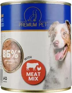 Паштет PREMIUM PET для взрослых собак мясное ассорти 800 г*6 шт (2000000112291)
