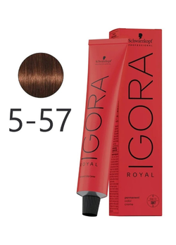 Краска для волос Schwarzkopf Professional Igora Royal 5-57 Светло-коричневый золотистый медный 60 мл (4045787206708)