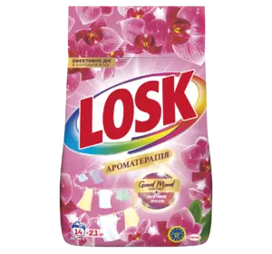 Стиральный порошок Losk Ароматерапия Автомат Эфирные масла и аромат Малазийского цветка 14 циклов стирки 2.1 кг (9000101805369)