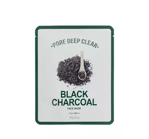 Тканевая маска  Apieu Pore Deep Clear Black Charcoal Mask с черным углем, 25 мл (8806185776219)