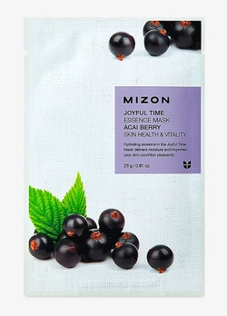 Увлажняющая тканевая маска с экстрактом ягод асаи Mizon Joyful Time Essence Mask Acai Berry 23 г (8809663752408)