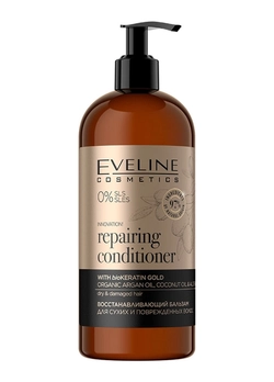 Восстанавливающий бальзам Eveline Cosmetics Organic Gold для сухих и поврежденных волос 500 мл (5903416032427)
