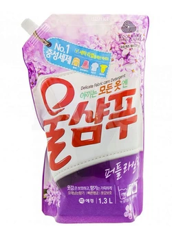 Жидкое средство для деликатной стирки Aekyung Wool Champoo Purple Lilac (Запаска) 1,3 л (8801046879078)